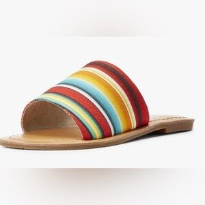 NWOT Ariat Unbridled Ellie Stripe Canvas Slide Sandal SZ 6